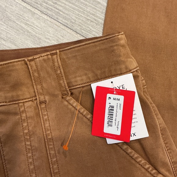 Spanx Stretch Twill Ankle Cargo Pants Honey Glow Women’s Sz Medium Tall 20311T - Picture 5 of 7